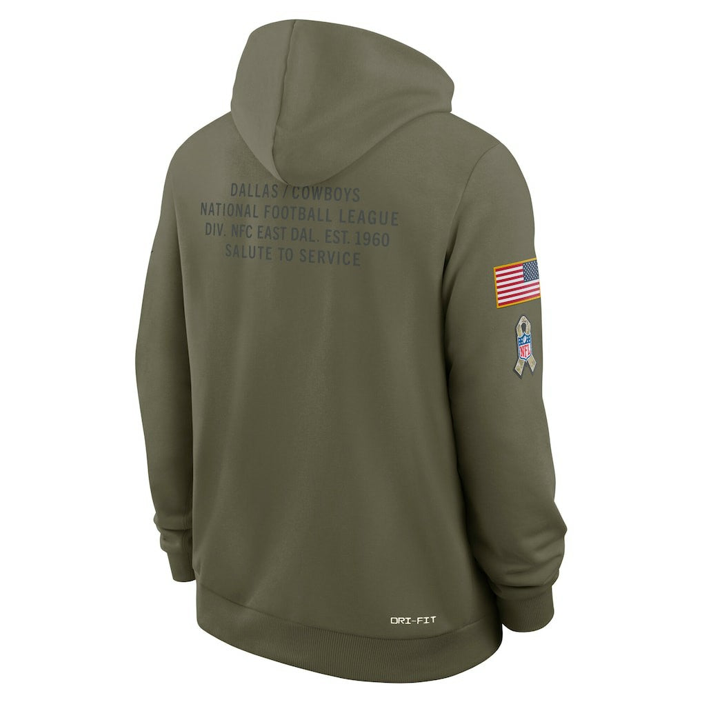 Dallas Cowboys 2025 Salute to Service Sideline Standard Issue Dri-FIT Hoodie | NFL On sale