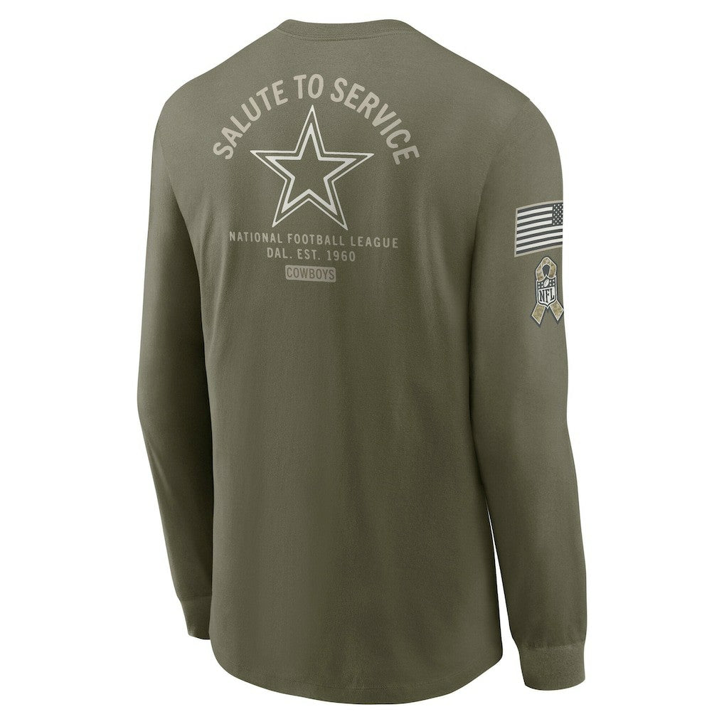 Dallas Cowboys 2025 Salute to Service Sideline Long Sleeve T-Shirt | NFL Sale