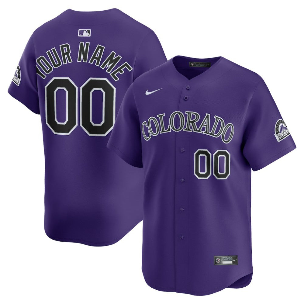 Colorado Rockies Nike Alternate Limited Custom Jersey - MLB Jerseys