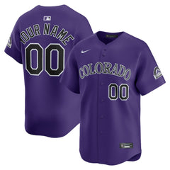 Colorado Rockies Nike Alternate Limited Custom Jersey - MLB Jerseys