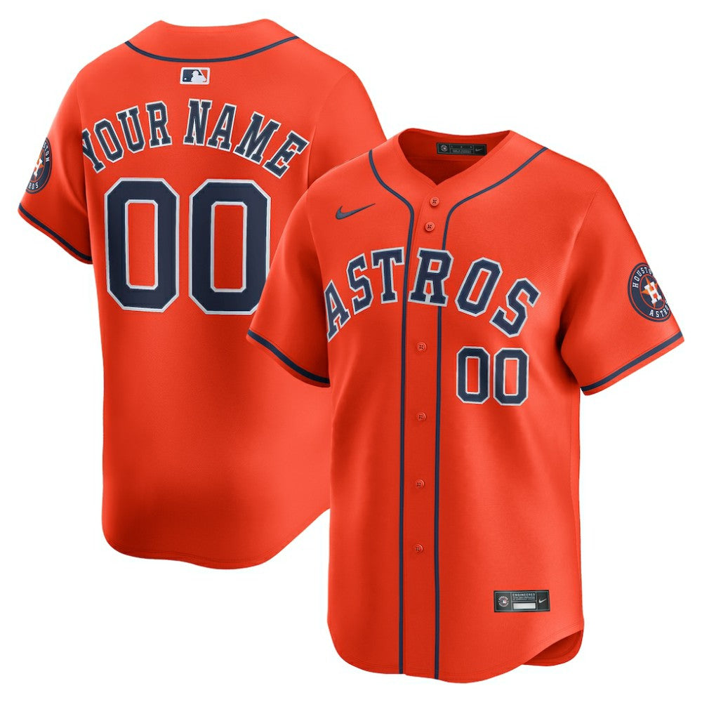 Houston Astros Nike Alternate Limited Custom Jersey - MLB Jerseys