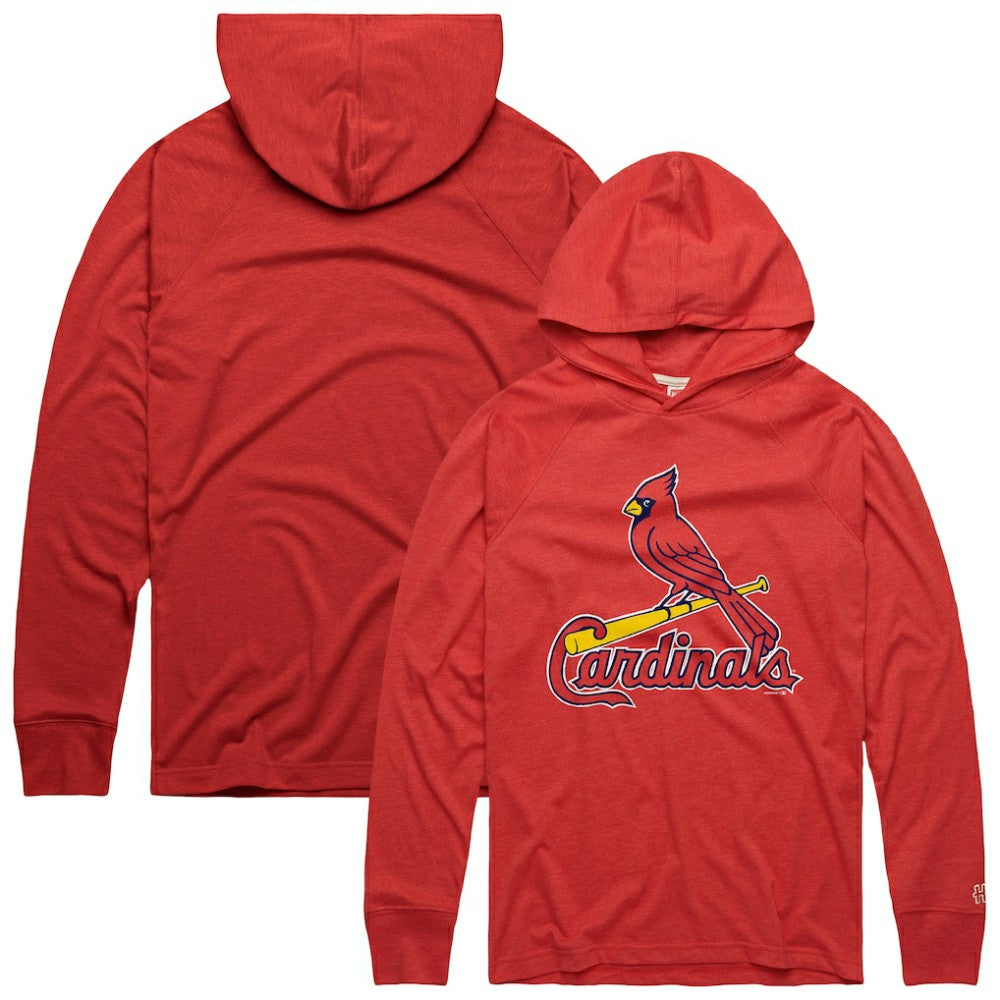 St. Louis Cardinals Homage Lightweight Raglan Tri-Blend Pullover Hoodie - MLB Hoodies