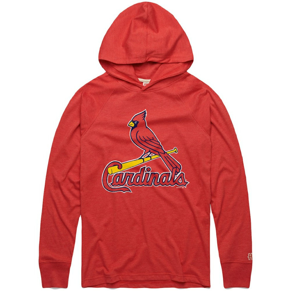 St. Louis Cardinals Homage Lightweight Raglan Tri-Blend Pullover Hoodie - MLB Hoodies