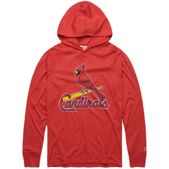 St. Louis Cardinals Homage Lightweight Raglan Tri-Blend Pullover Hoodie - MLB Hoodies