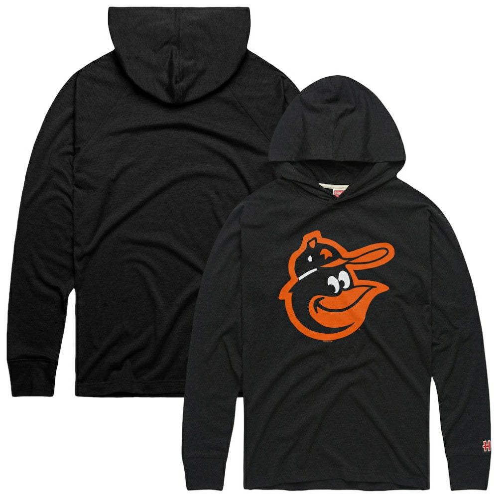 Baltimore Orioles Homage Lightweight Raglan Tri-Blend Pullover Hoodie - MLB Hoodies