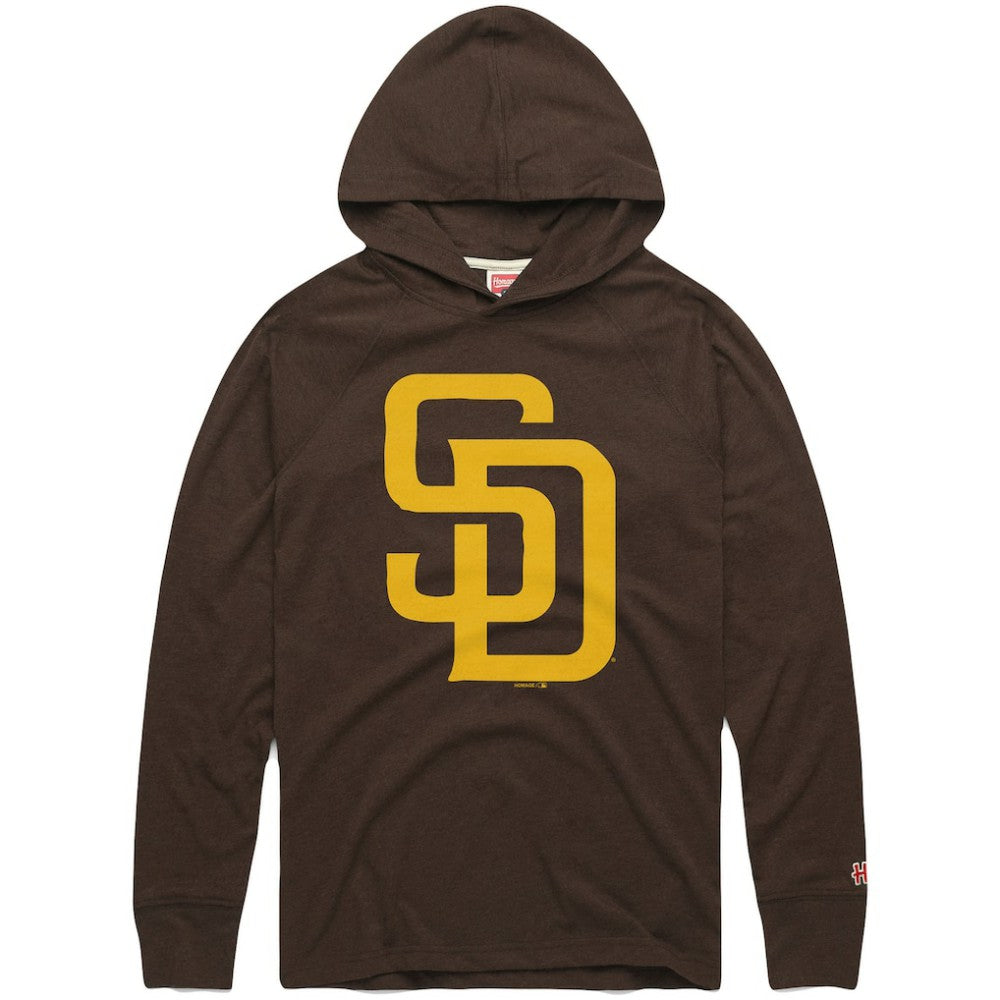 San Diego Padres Homage Lightweight Raglan Tri-Blend Pullover Hoodie - MLB Hoodies