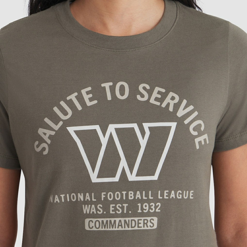 Washington Commanders Women's 2025 Salute to Service Sideline T-Shirt | NFL Sale