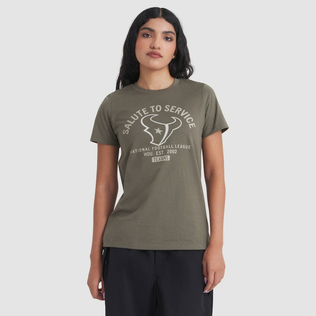 Houston Texans Women's 2025 Salute to Service Sideline T-Shirt | NFL Discount