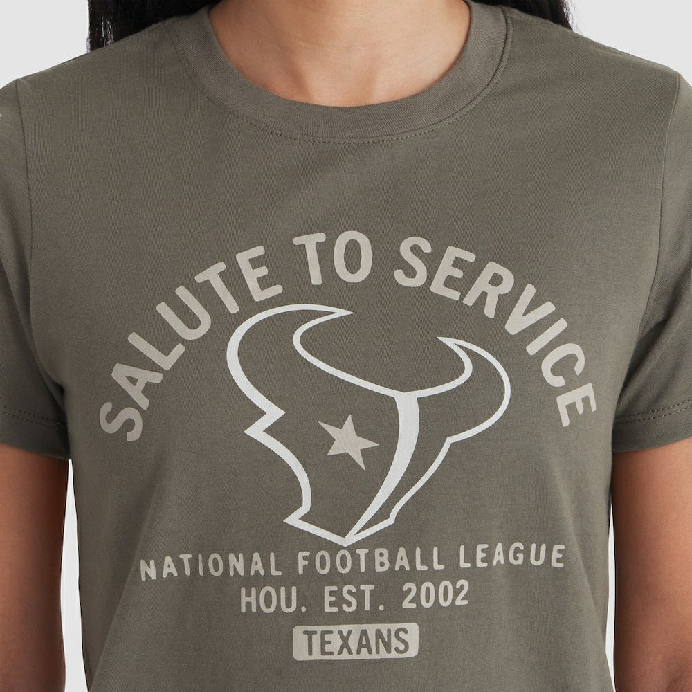 Houston Texans Women's 2025 Salute to Service Sideline T-Shirt | NFL Discount