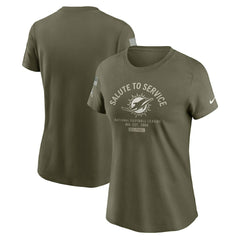 Miami Dolphins Women's 2025 Salute to Service Sideline T-Shirt | NFL New