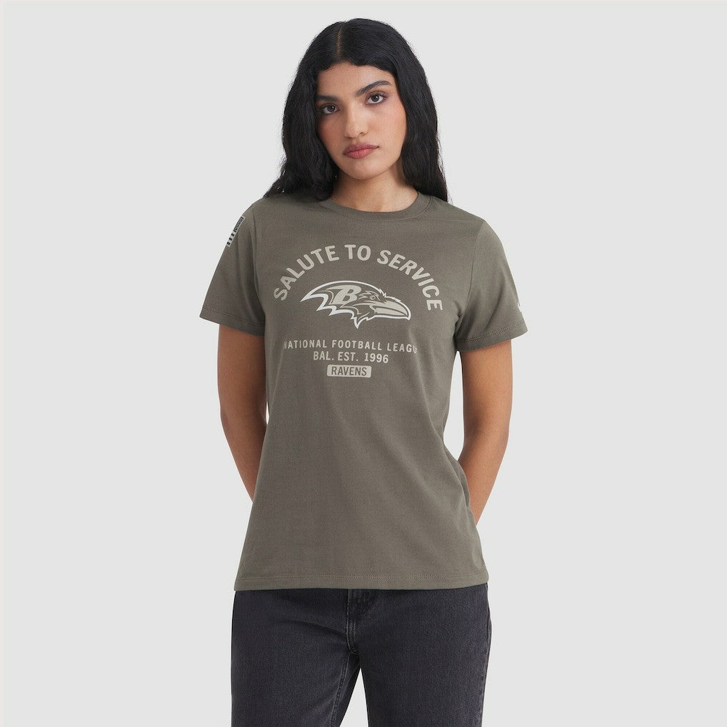 Baltimore Ravens Women's 2025 Salute to Service Sideline T-Shirt | NFL Hot