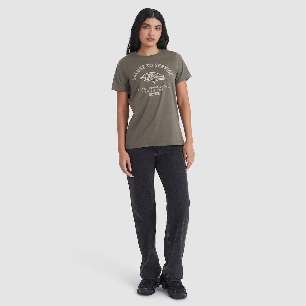 Baltimore Ravens Women's 2025 Salute to Service Sideline T-Shirt | NFL Hot