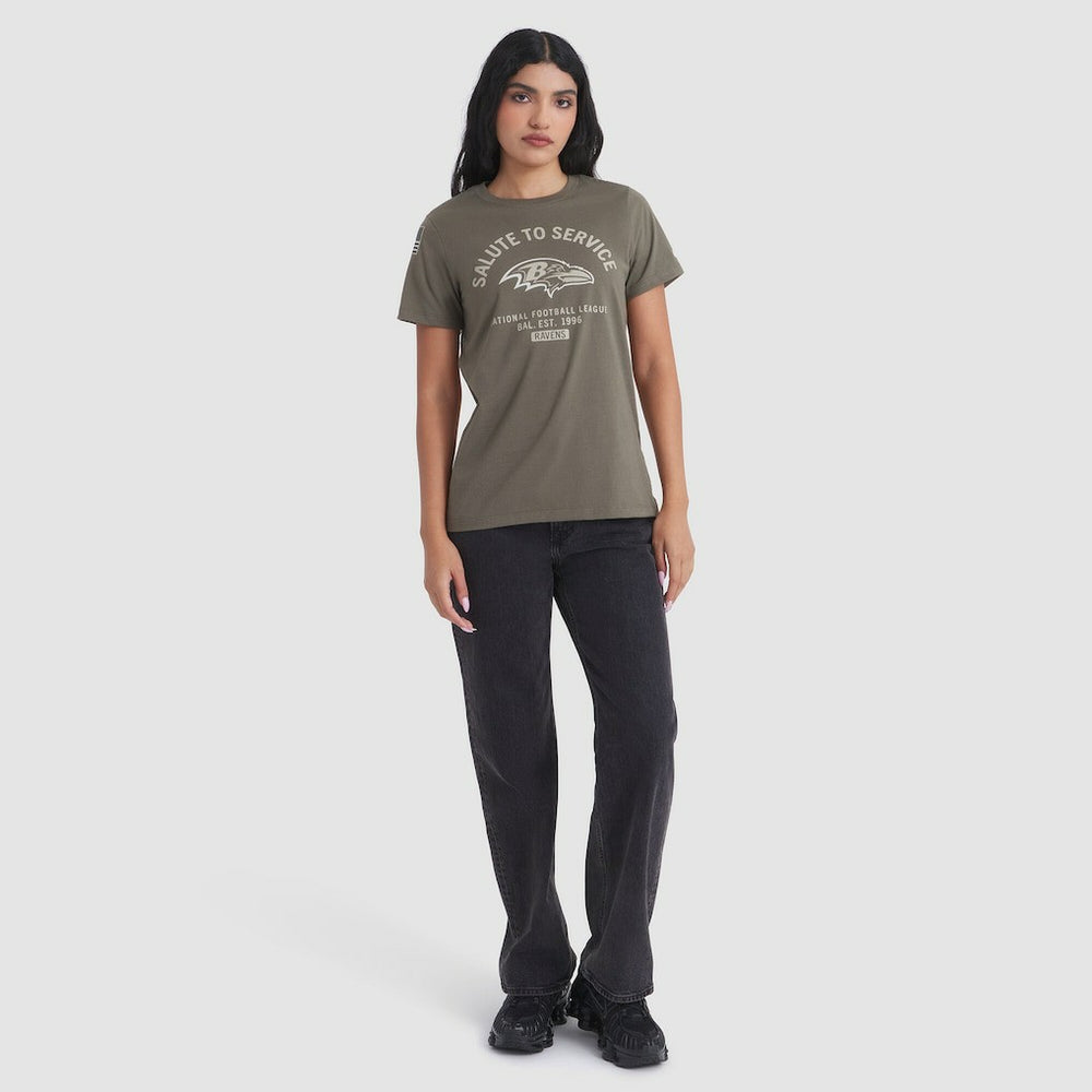 Baltimore Ravens Women's 2025 Salute to Service Sideline T-Shirt | NFL Hot
