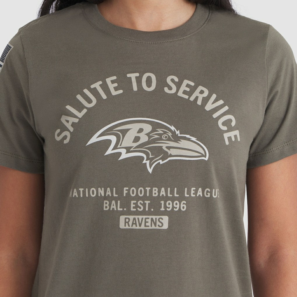 Baltimore Ravens Women's 2025 Salute to Service Sideline T-Shirt | NFL Hot