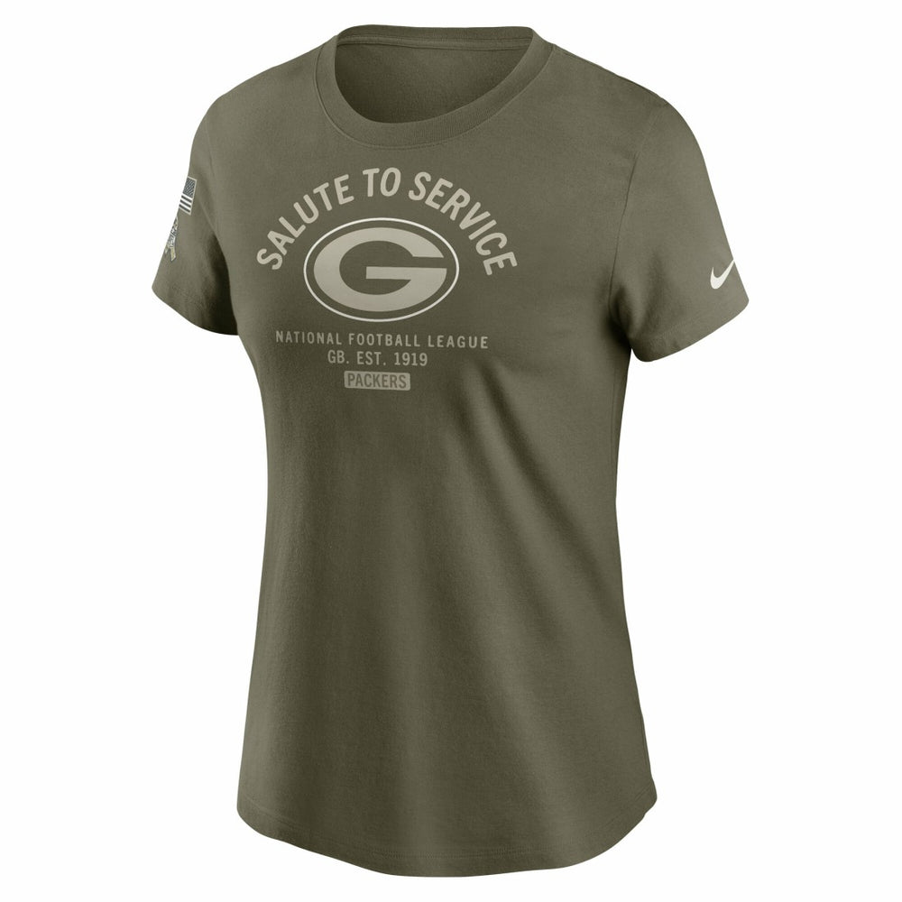 Green Bay Packers Women's 2025 Salute to Service Sideline T-Shirt | NFL New