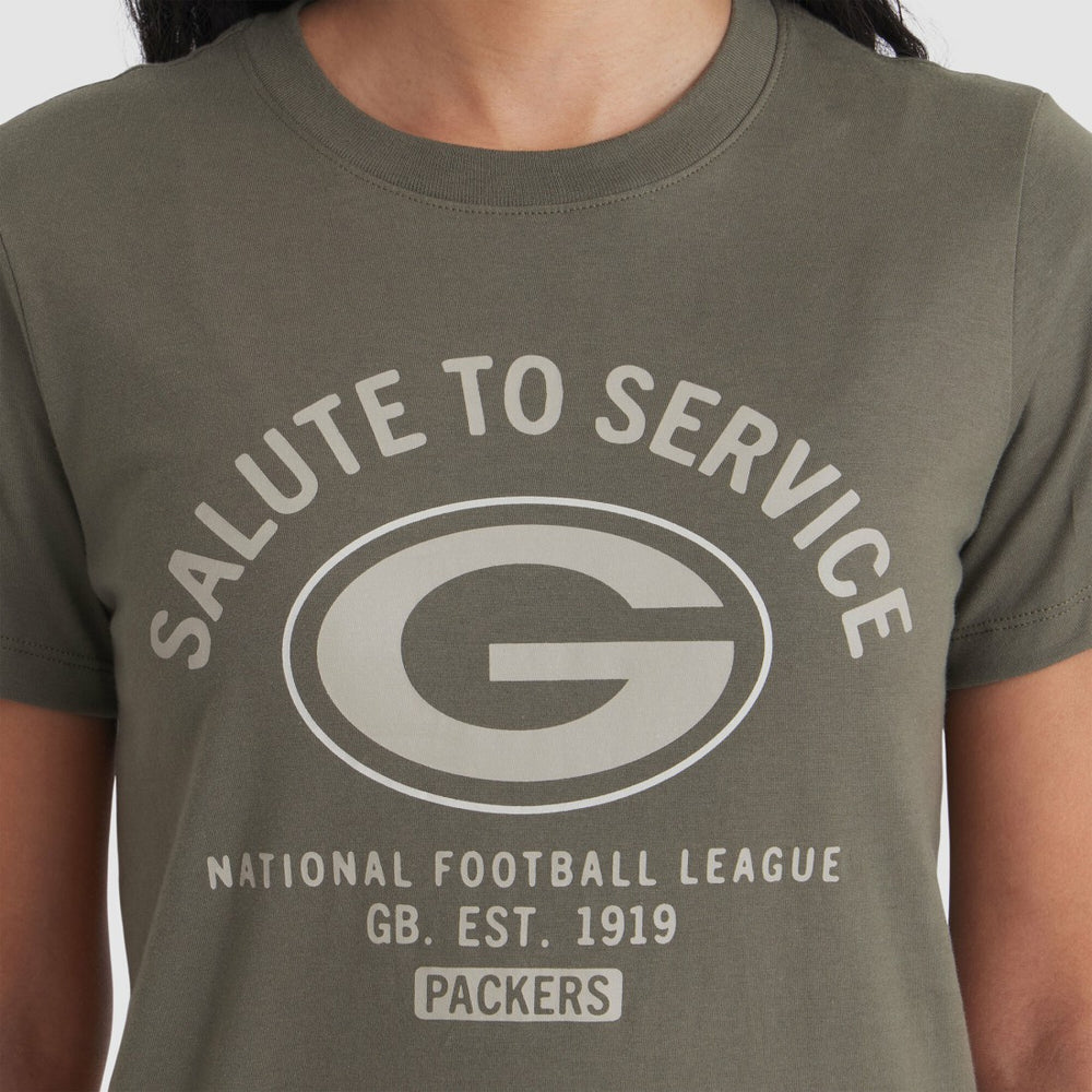 Green Bay Packers Women's 2025 Salute to Service Sideline T-Shirt | NFL New