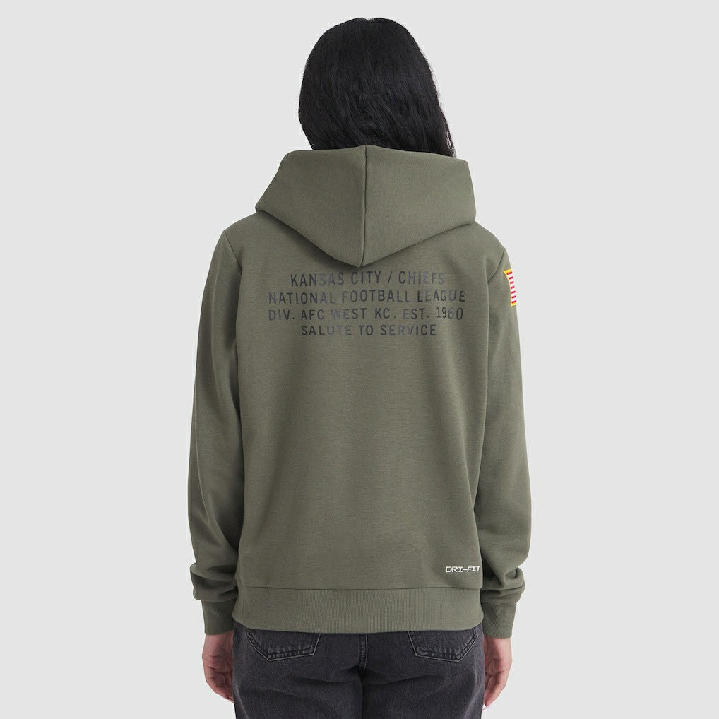 Kansas City Chiefs Women's 2025 Salute to Service Sideline Standard Issue Dri-FIT Hoodie | NFL New