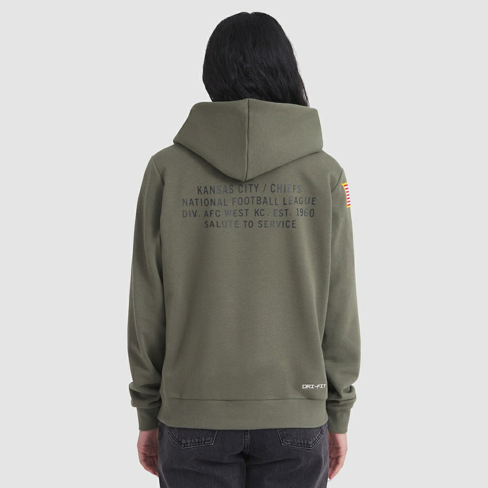 Kansas City Chiefs Women's 2025 Salute to Service Sideline Standard Issue Dri-FIT Hoodie | NFL New
