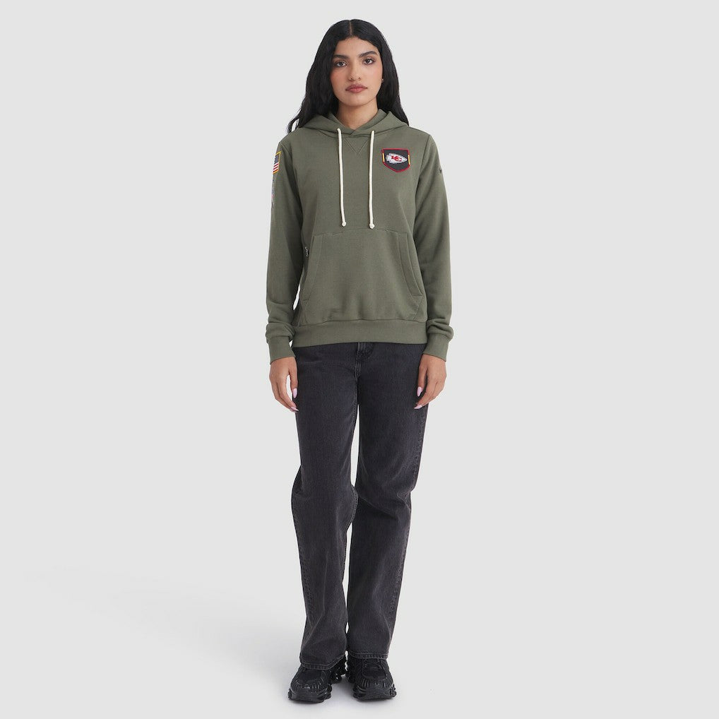 Kansas City Chiefs Women's 2025 Salute to Service Sideline Standard Issue Dri-FIT Hoodie | NFL New