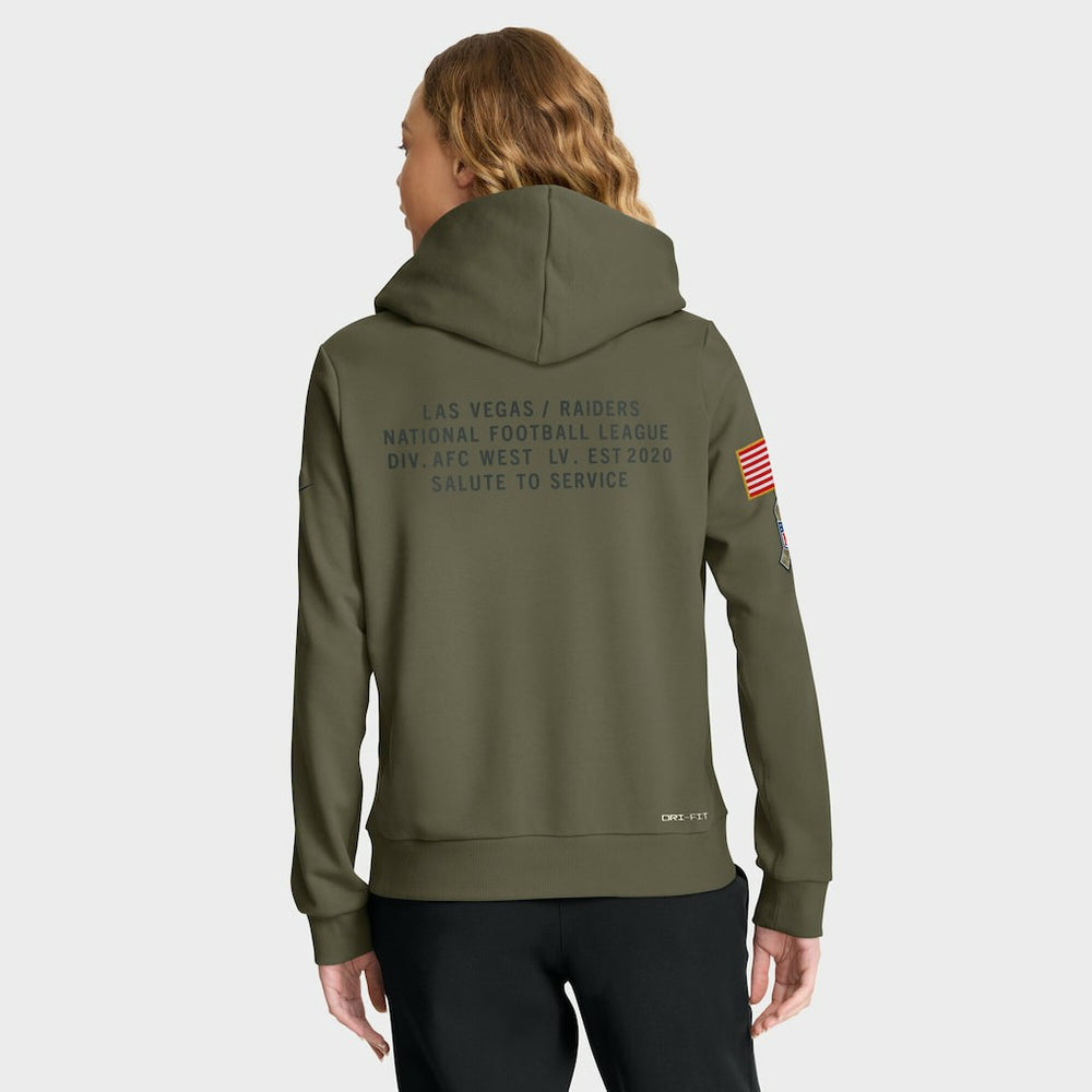 Las Vegas Raiders Women's 2025 Salute to Service Sideline Standard Issue Dri-FIT Hoodie | NFL New