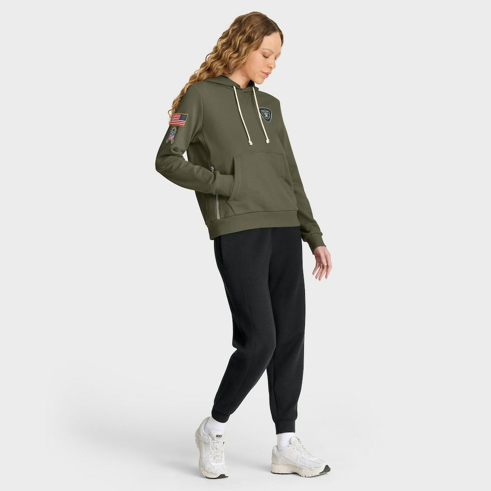 Las Vegas Raiders Women's 2025 Salute to Service Sideline Standard Issue Dri-FIT Hoodie | NFL New