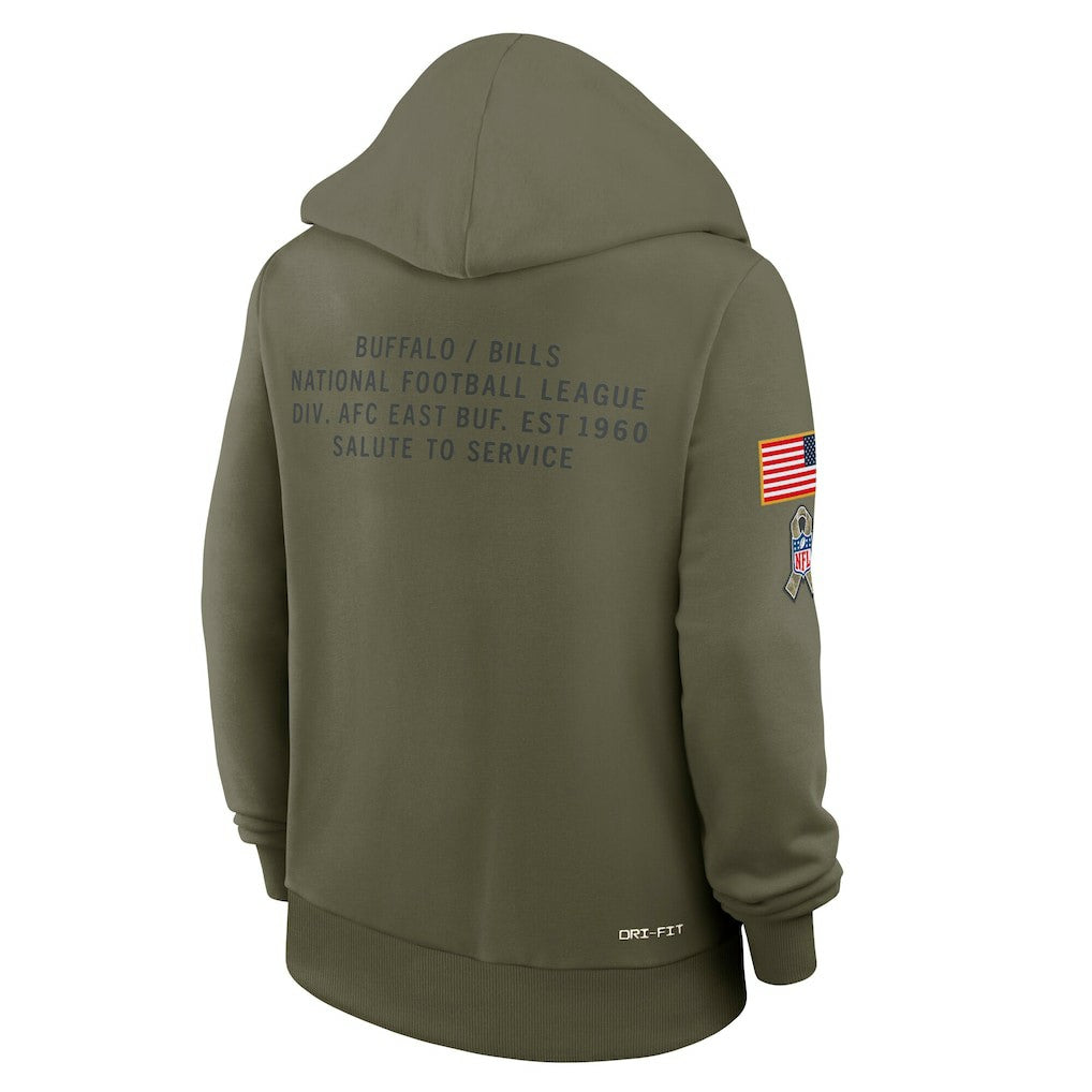 Buffalo Bills Women's 2025 Salute to Service Sideline Standard Issue Dri-FIT Hoodie | NFL New