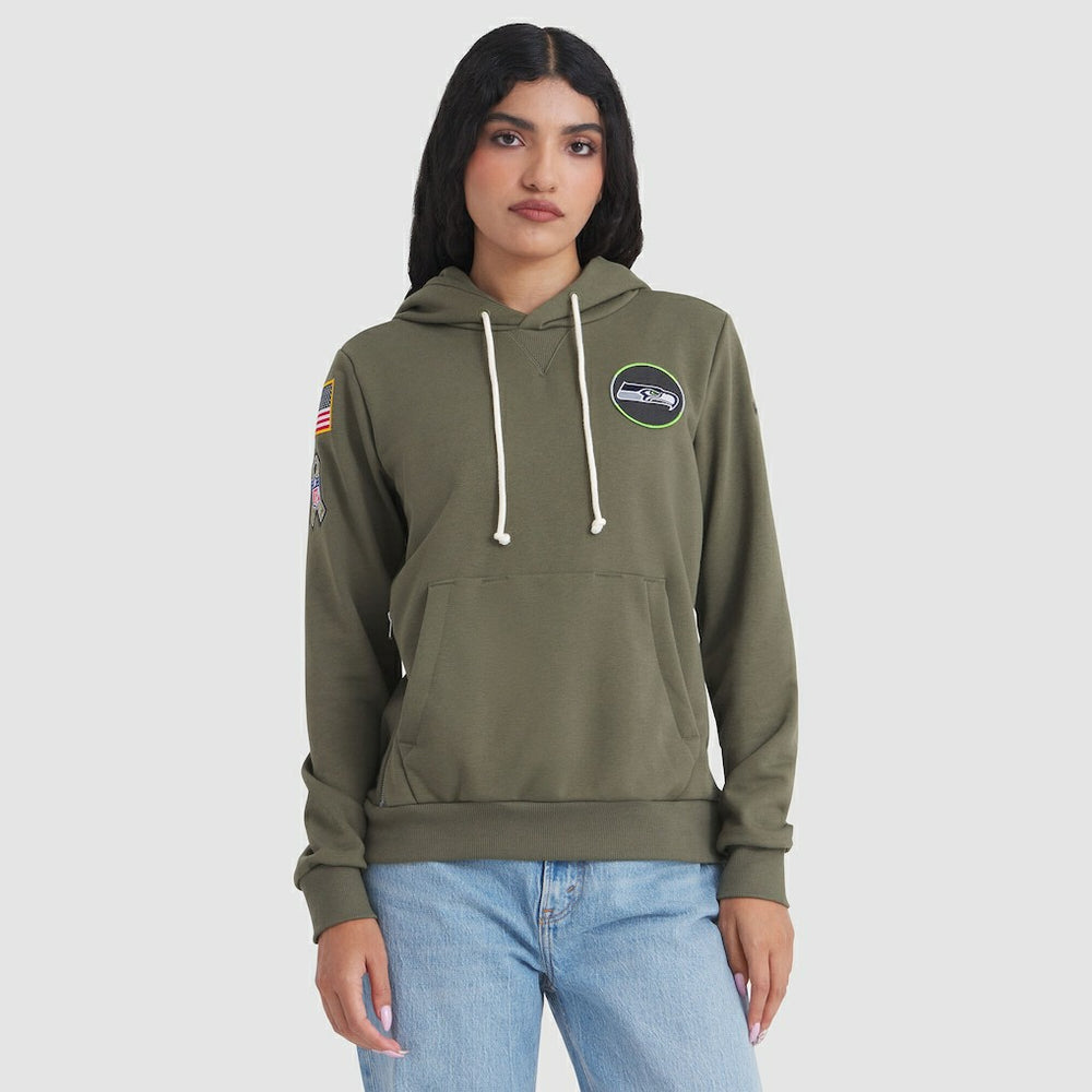Seattle Seahawks Women's 2025 Salute to Service Sideline Standard Issue Dri-FIT Hoodie | NFL Outlet