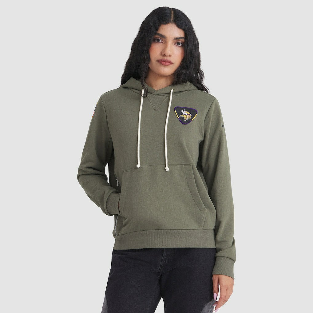 Minnesota Vikings Women's 2025 Salute to Service Sideline Standard Issue Dri-FIT Hoodie | NFL Hot