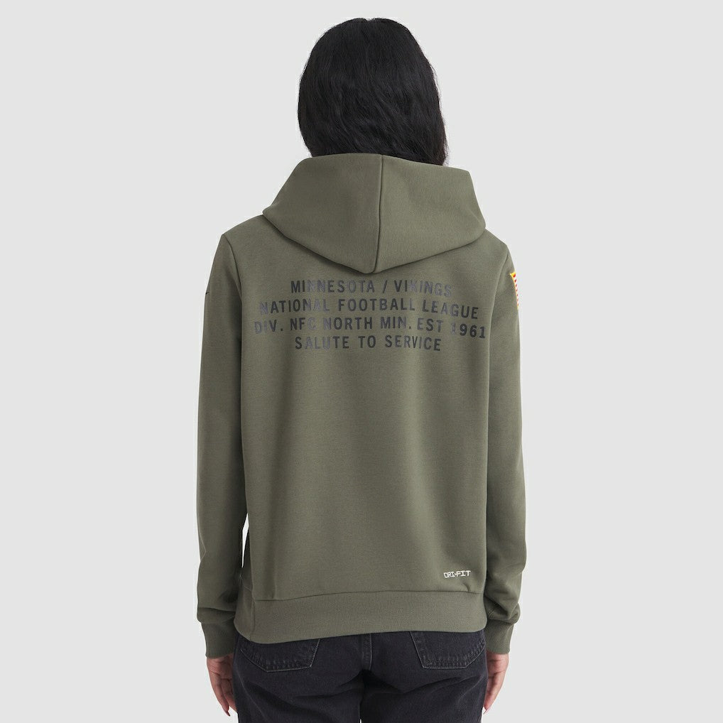 Minnesota Vikings Women's 2025 Salute to Service Sideline Standard Issue Dri-FIT Hoodie | NFL Hot