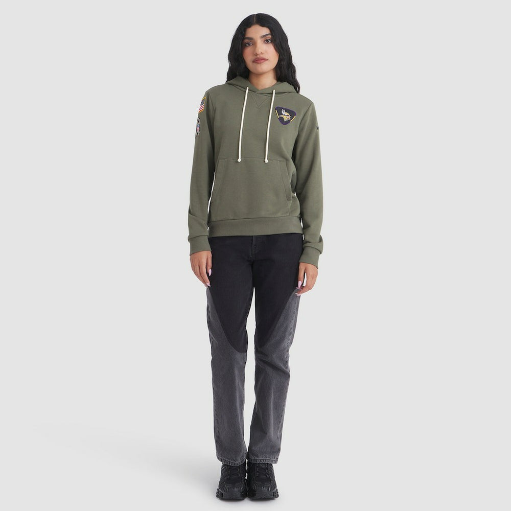 Minnesota Vikings Women's 2025 Salute to Service Sideline Standard Issue Dri-FIT Hoodie | NFL Hot
