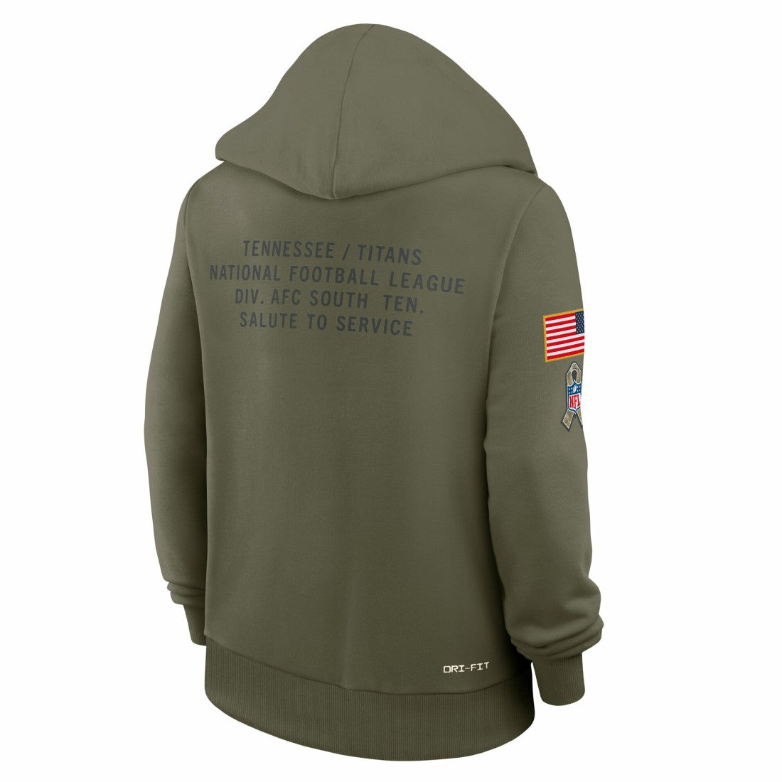 Tennessee Titans Women's 2025 Salute to Service Sideline Standard Issue Dri-FIT Hoodie | NFL New