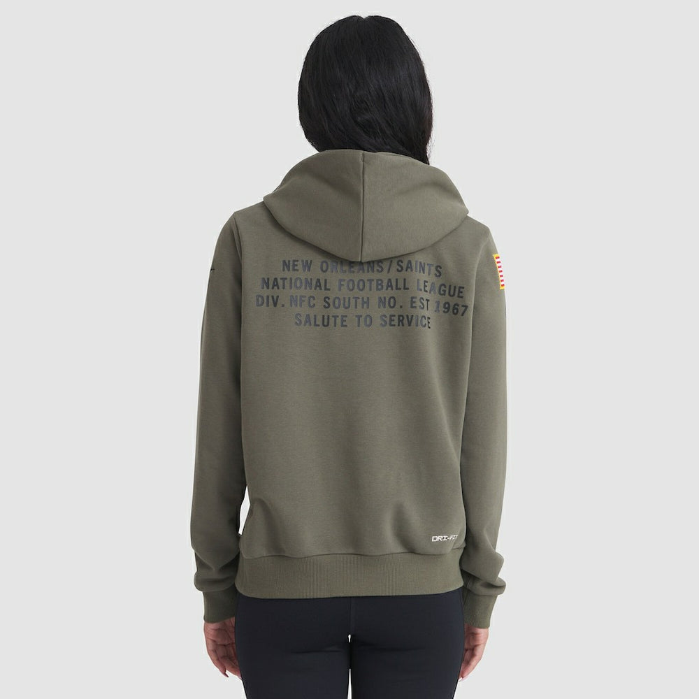 New Orleans Saints Women's 2025 Salute to Service Sideline Standard Issue Dri-FIT Hoodie | NFL Near me