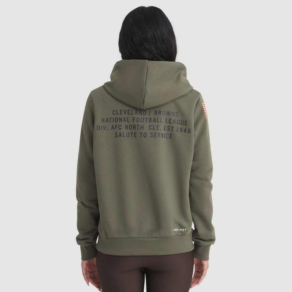 Cleveland Browns Women's 2025 Salute to Service Sideline Standard Issue Dri-FIT Hoodie | NFL On sale