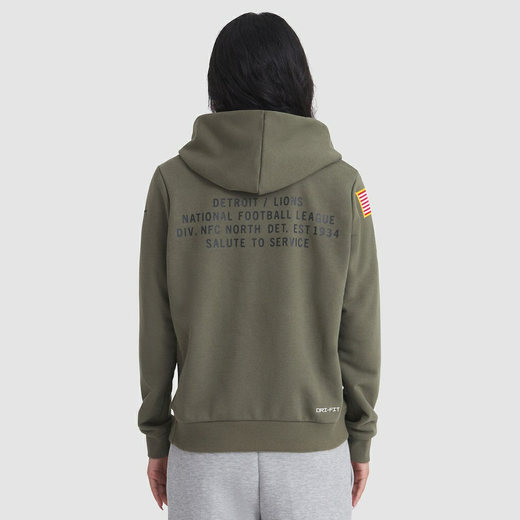 Detroit Lions Women's 2025 Salute to Service Sideline Standard Issue Dri-FIT Hoodie | NFL Sale
