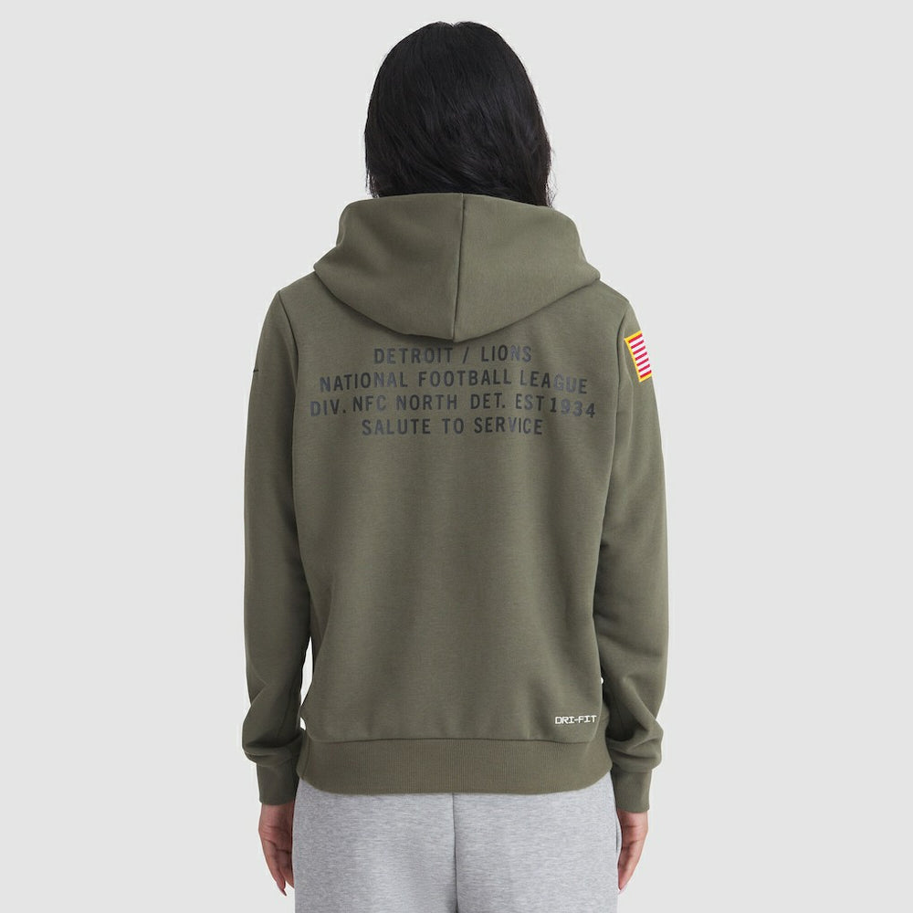 Detroit Lions Women's 2025 Salute to Service Sideline Standard Issue Dri-FIT Hoodie | NFL Sale