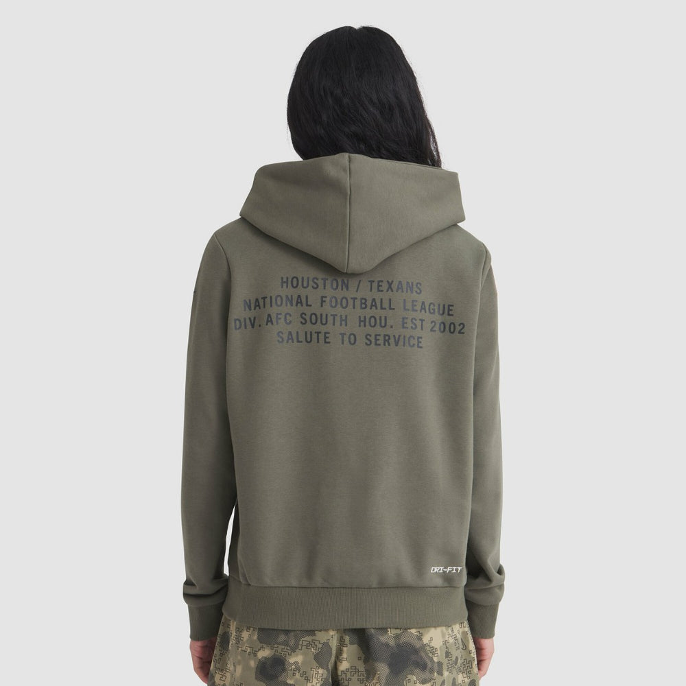 Houston Texans Women's 2025 Salute to Service Sideline Standard Issue Dri-FIT Hoodie | NFL On sale