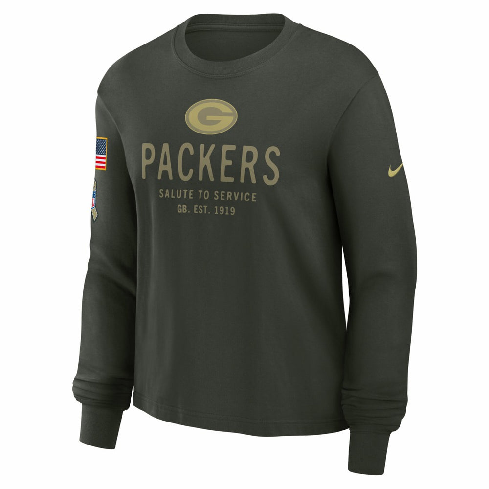 Green Bay Packers Women's 2025 Salute to Service Sideline Dri-FIT Long Sleeve T-Shirt | NFL Near me