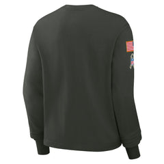 Cleveland Browns Women's 2025 Salute to Service Sideline Dri-FIT Long Sleeve T-Shirt | NFL Outlet