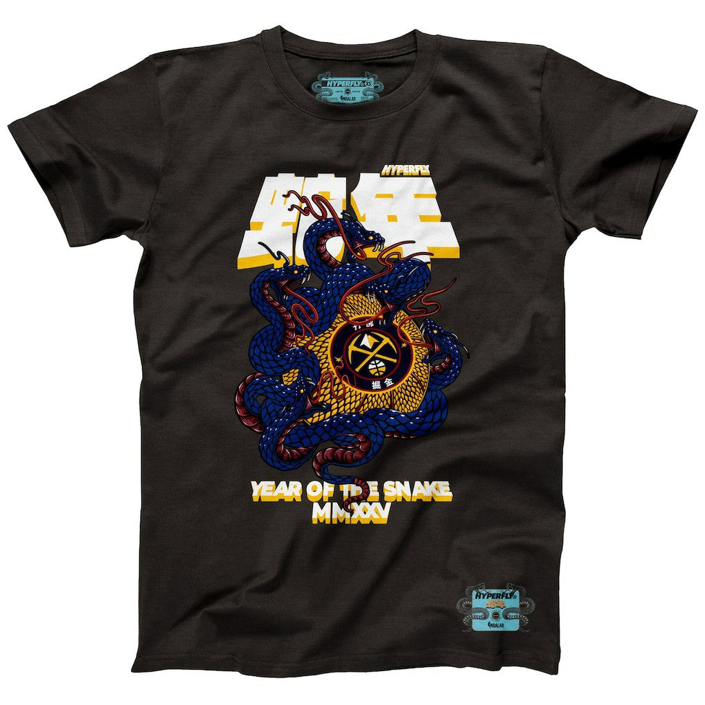Heather Black Denver Nuggets NBALab x Hyperfly Unisex Year of the Snake Lunar New Year Collection T-Shirt sale | NBA