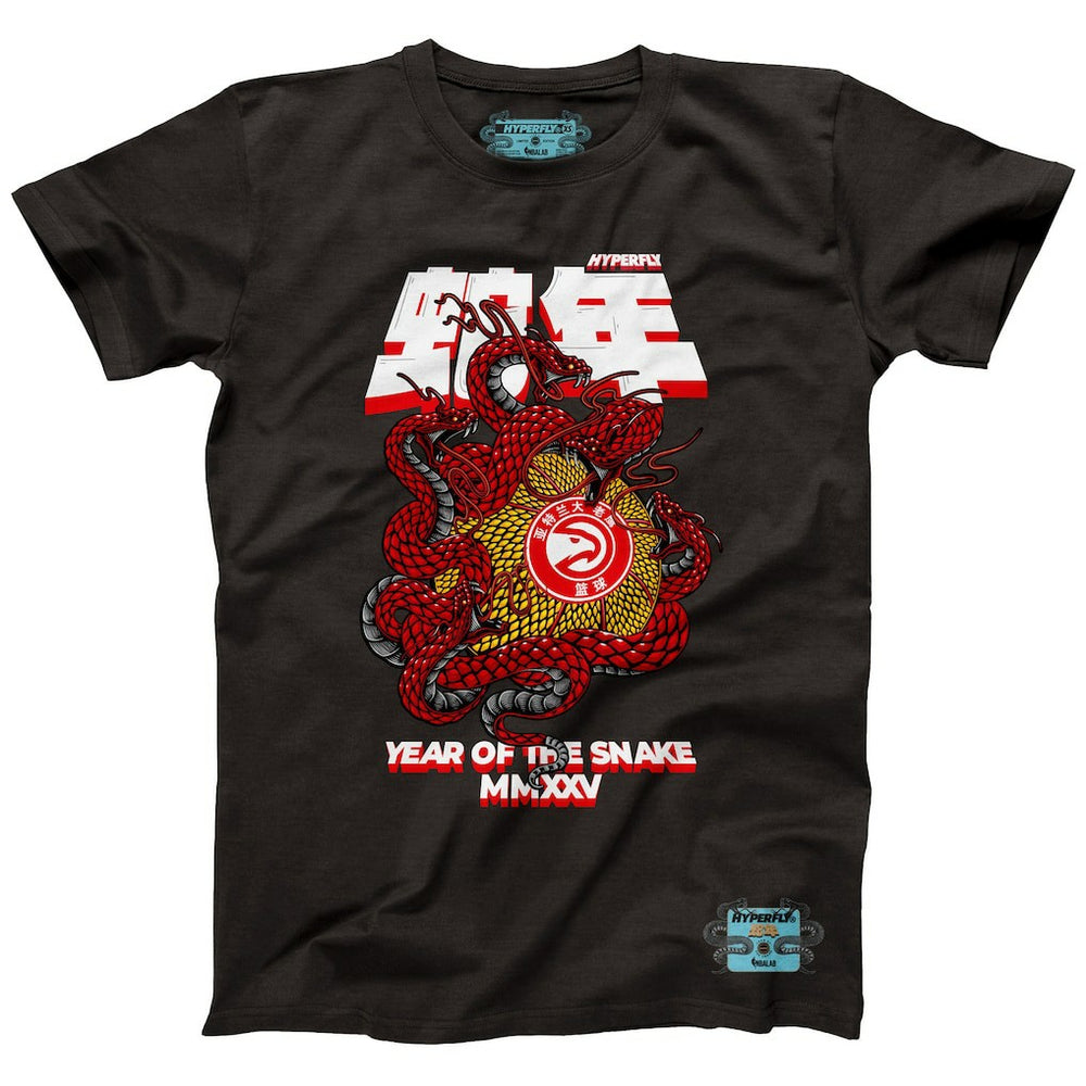 Heather Black Atlanta Hawks NBALab x Hyperfly Unisex Year of the Snake Lunar New Year Collection T-Shirt | NBA
