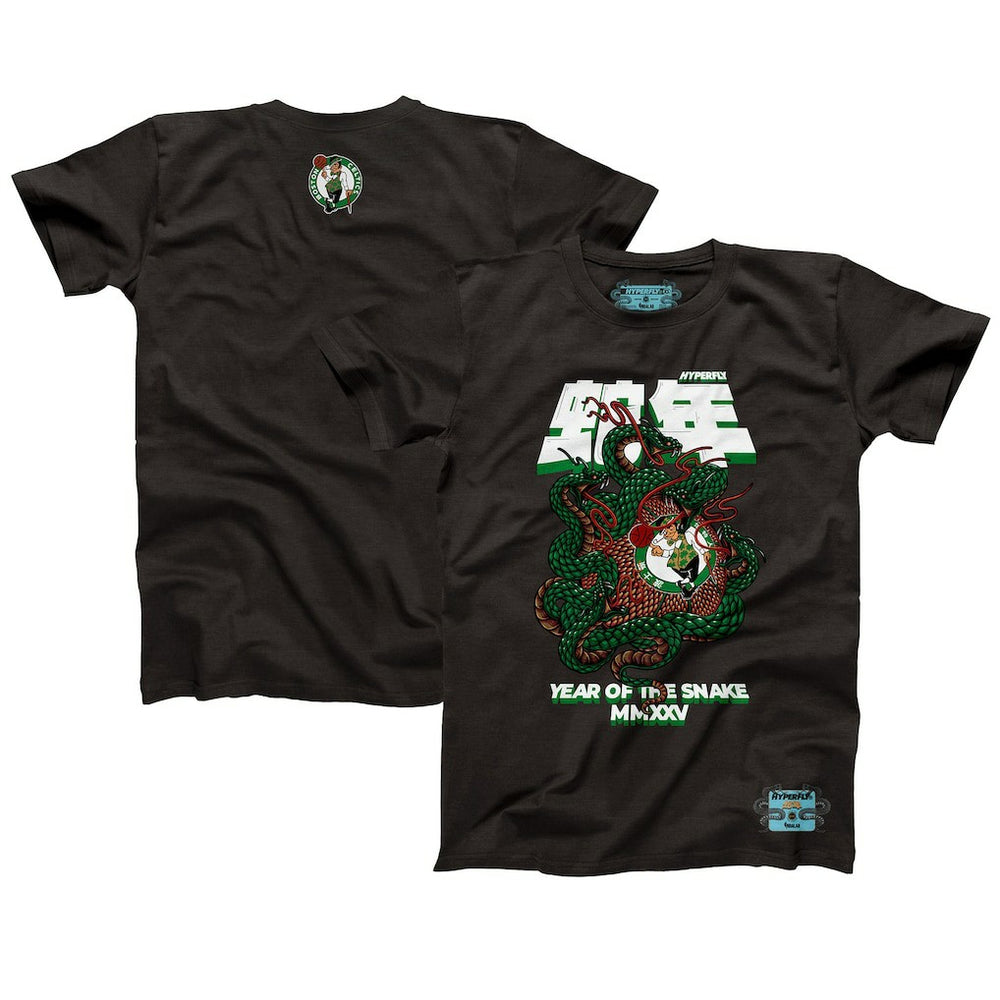 Heather Black Boston Celtics NBALab x Hyperfly Unisex Year of the Snake Lunar New Year Collection T-Shirt | NBA