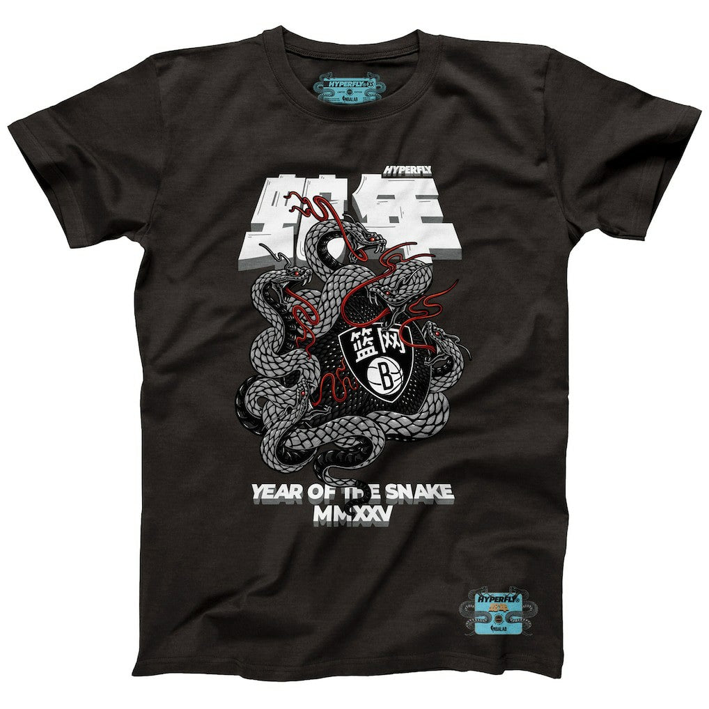 Heather Black Brooklyn Nets NBALab x Hyperfly Unisex Year of the Snake Lunar New Year Collection T-Shirt | NBA
