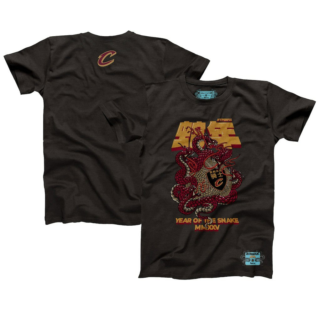 Heather Black Cleveland Cavaliers NBALab x Hyperfly Unisex Year of the Snake Lunar New Year Collection T-Shirt sale | NBA