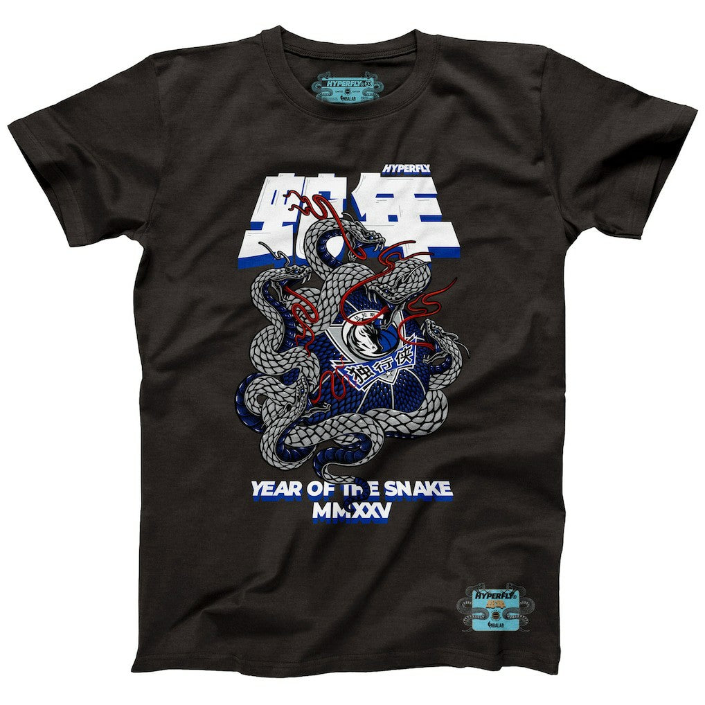 Heather Black Dallas Mavericks NBALab x Hyperfly Unisex Year of the Snake Lunar New Year Collection T-Shirt sale | NBA