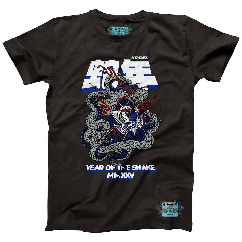 Heather Black Dallas Mavericks NBALab x Hyperfly Unisex Year of the Snake Lunar New Year Collection T-Shirt sale | NBA