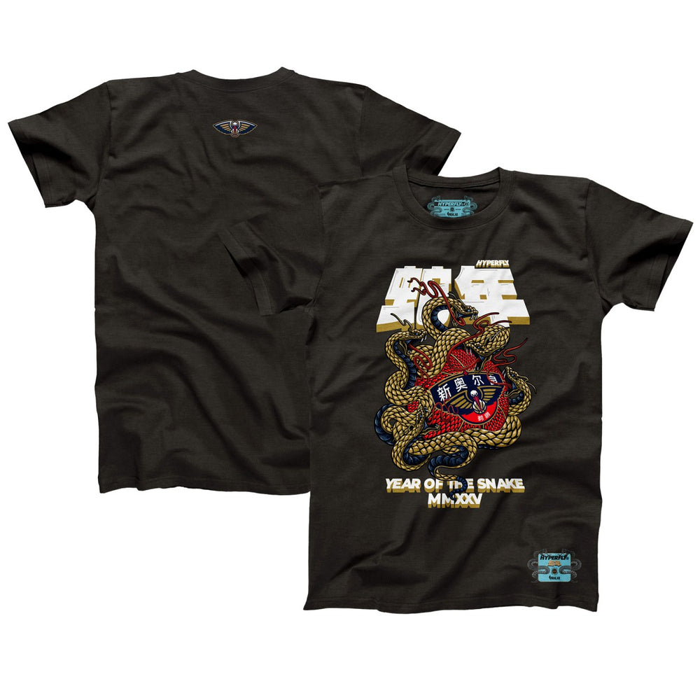 Heather Black New Orleans Pelicans NBALab x Hyperfly Unisex Year of the Snake Lunar New Year Collection T-Shirt | NBA