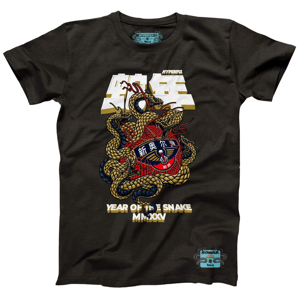Heather Black New Orleans Pelicans NBALab x Hyperfly Unisex Year of the Snake Lunar New Year Collection T-Shirt | NBA