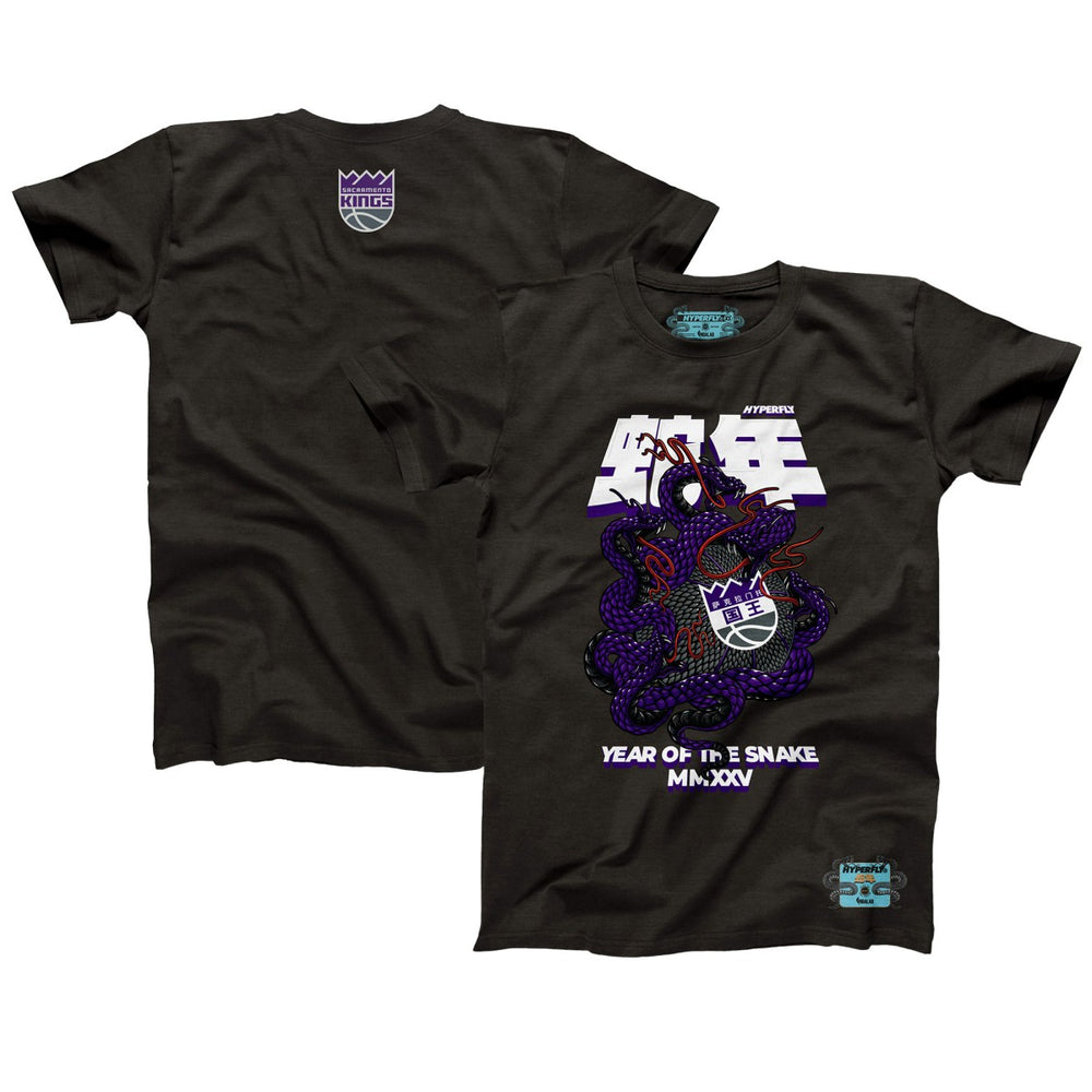 Heather Black Sacramento Kings NBALab x Hyperfly Unisex Year of the Snake Lunar New Year Collection T-Shirt | NBA
