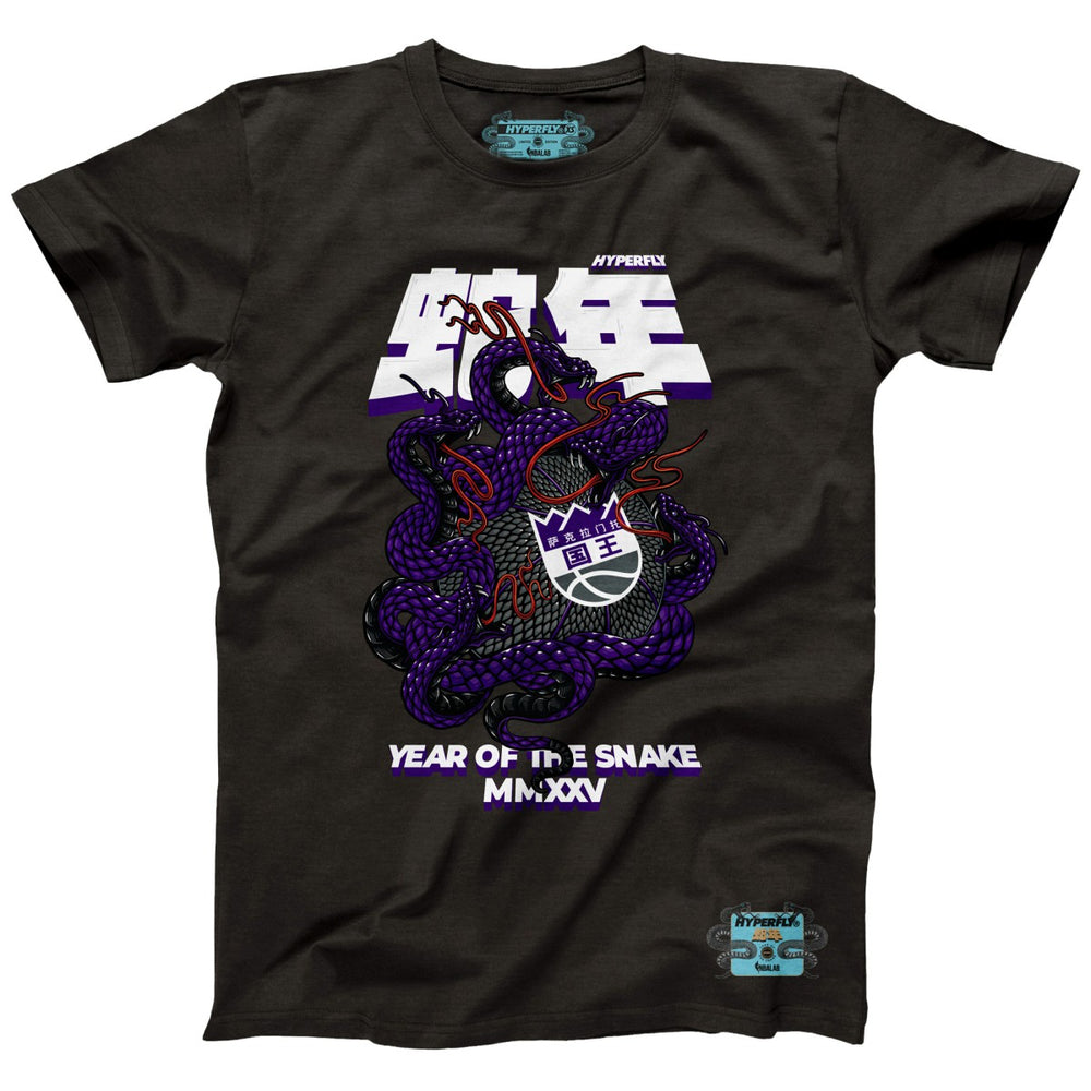 Heather Black Sacramento Kings NBALab x Hyperfly Unisex Year of the Snake Lunar New Year Collection T-Shirt | NBA