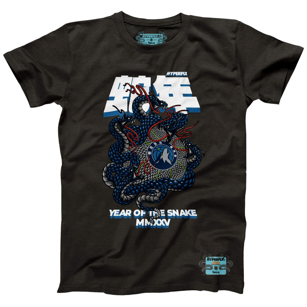Heather Black Minnesota Timberwolves NBALab x Hyperfly Unisex Year of the Snake Lunar New Year Collection T-Shirt | NBA